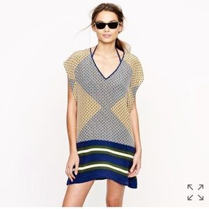 J. Crew Blue and Yellow Swim Coverup